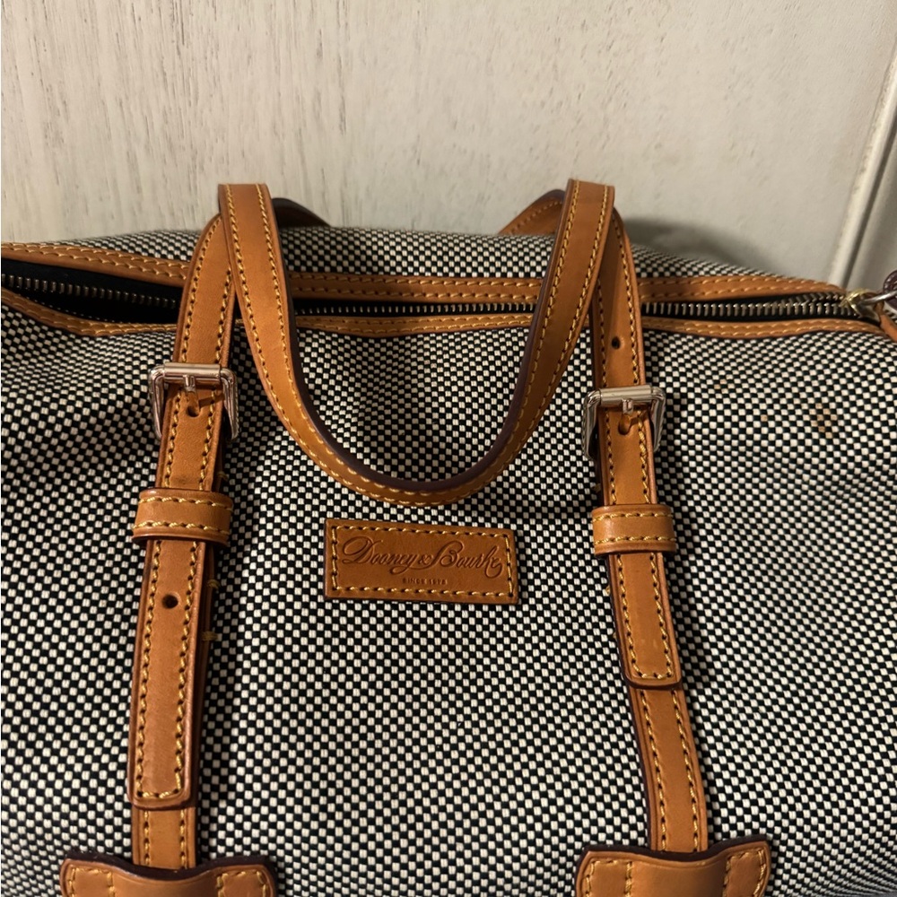 Dooney & Bourke Black and Brown Duffel Bag